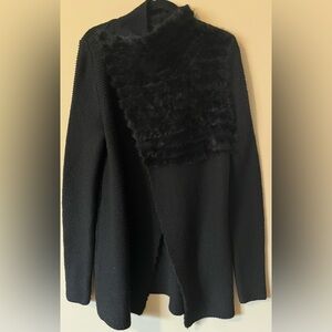 Rudsak Hali Black Wool Knit Cardigan Size Medium/Large